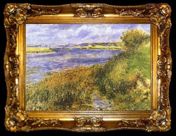 framed  Pierre Renoir Banks of the Seine at Champrosay, ta009-2
